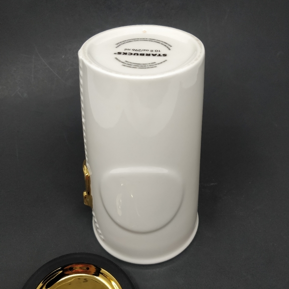 Starbucks 2015 Gold Zipper Tumbler Mug 10 Oz. - Picture 3 of 7